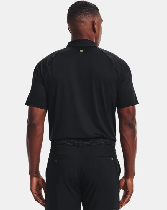 Men's UA RUSH™ Bonded Polo, Black, pdpMainDesktop image number 1